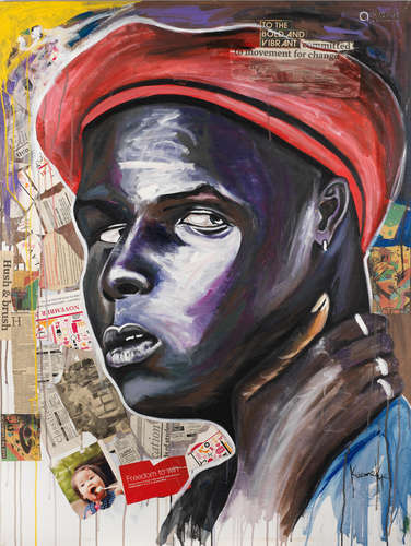 Otis Kwame Kye Quaicoe (Ghanaian, born 1990) Bold and Vibrant