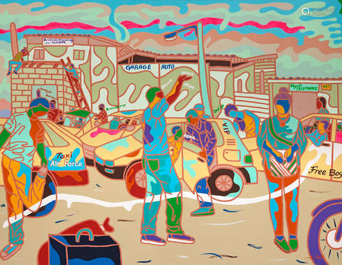 Ajarb Bernard Ategwa (Cameroon, born 1988) From Elf to Town, 2015 unframed.