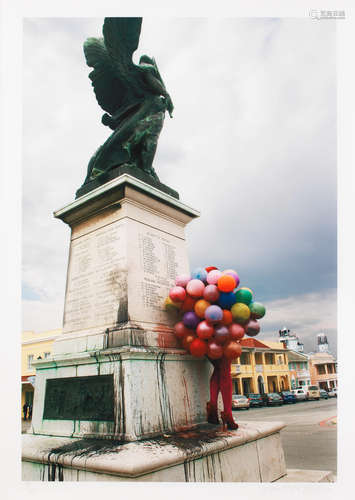 Athi-Patra Ruga (South African, born 1984) The Intervention on the Anglo Boer Monument image size: 49.5 x 33cm (19 1/2 x 13in); sheet size: 54.5 x 38cm (21 7/16 x 14 15/16in).