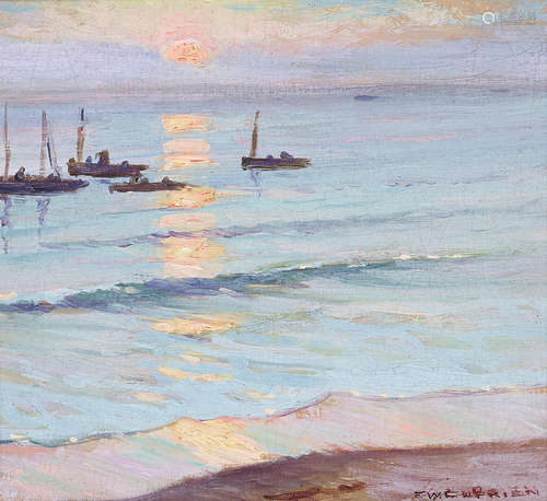 Frank William Cuprien (1871-1948) When Day is Done 7 1/2 x 8 1/2in framed 12 3/4 x 13 3/4in