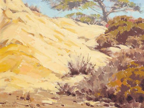 Sam Hyde Harris (1889-1977) La Jolla Sand Dunes 12 x 16in framed 18 x 22in