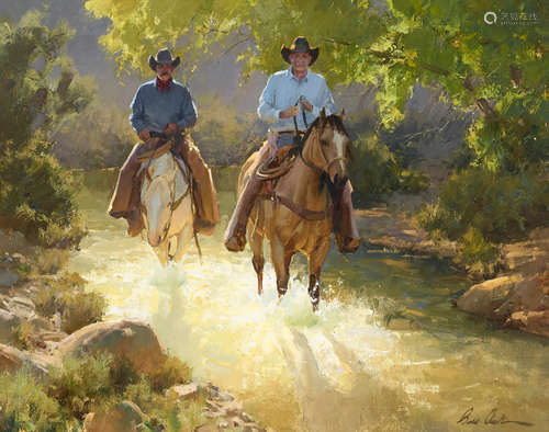 Bill Anton (born 1957) At Canyon Springs 24 x 30in framed 31 x 37in