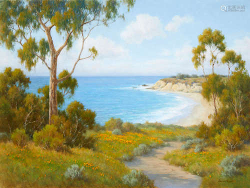 David Chapple (born 1947) Secluded Cove 30 x 40in framed 38 x 48in