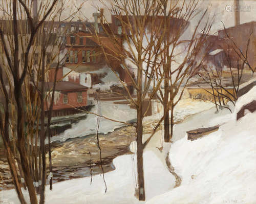 Alson Skinner Clark (1876-1949) A Tributary of the Black River, Watertown, N.Y. 29 1/2 x 37in framed 39 x 46in