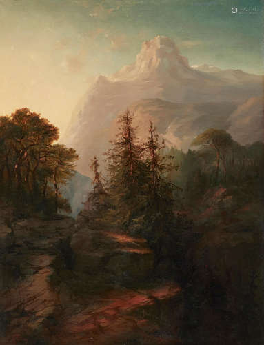 Gideon J. Denny (1830-1886) Mt. Shasta 30 x 23in framed 43 x 36in