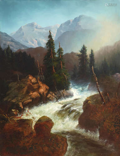 Gideon J. Denny (1830-1886) After the Rain, Mt. Shasta 30 x 23in framed 43 x 36in