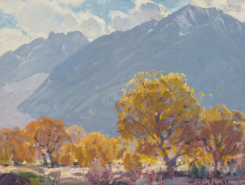 Hanson Puthuff (1875-1972) Near Big Pine 12 x 16in framed 18 x 22in