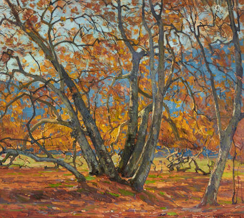 William Wendt (1865-1946) Flickering Sunlight 32 1/4 x 36in framed 41 1/2 x 45 1/2in