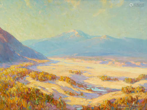 Benjamin Chambers Brown (1865-1942) Wildflowers in bloom, San Gorgonio Pass 30 x 40in framed 40 x 50in