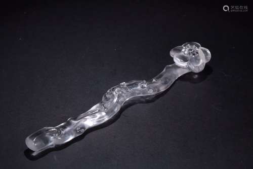 A Chinese Crystal Ruyi Shaping Ornament