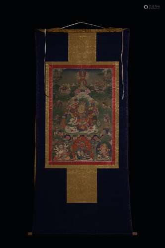 A Chinese Tangka Of Buddha