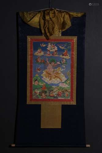 A Chinese Tangka Of Buddha