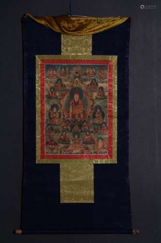 A Chinese Tangka Of Buddha