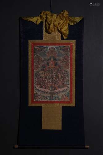 A Chinese Tangka Of Buddha