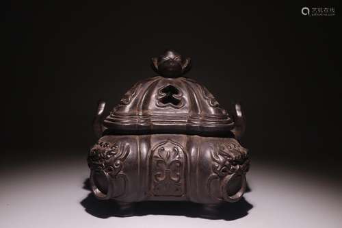 A Chinese Rosewood Censer