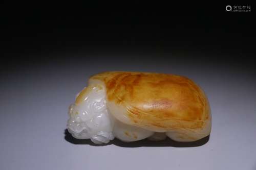 A Chinese Hetian Jade Seed Of Turtle Shaped