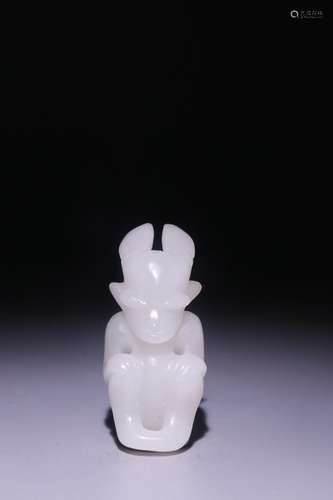 A Chinese Hetian Jade Figure Shaped Ornament