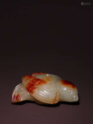 A Chinese Hetian Jade Bird Shaped Pendant