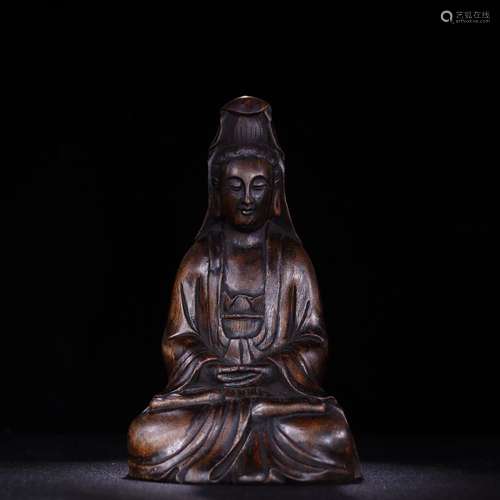 A Chinese Agarwood Guanyin Statue