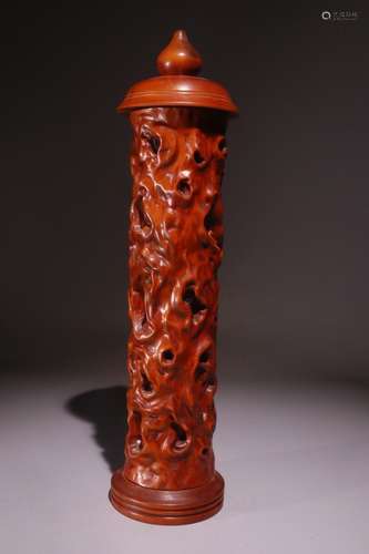 A Chinese Boxwood Incense Holder