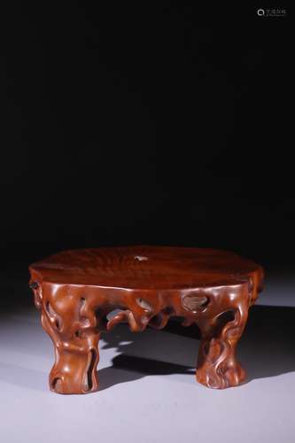 A Chinese Boxwood Base