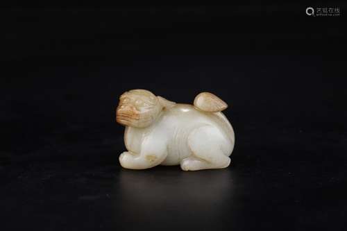 A Chinese Hetian Jade Lion Shaped Ornament