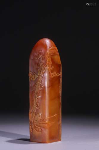 A Chinese Tianhuang Stone Landscape Carving Seal