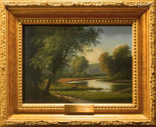 attributed to Albert Bierstadt, Untitled 'Meadow L…