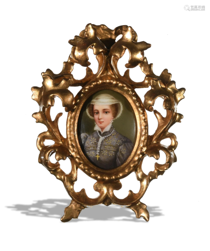 KPM, Porcelain Portrait Plaque of Marie Stuart