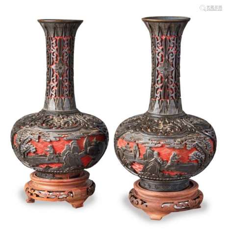 CHINE, époque Minguo (1912 1949) Paire de vases …