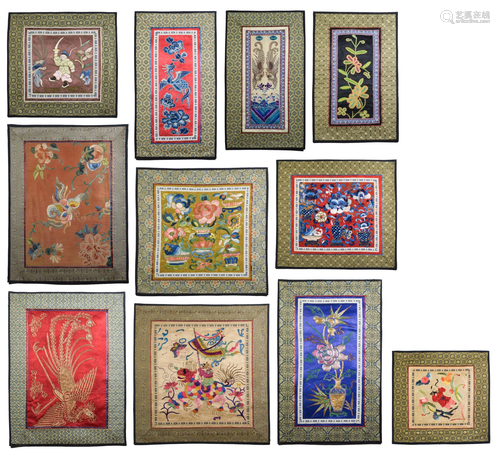 12 Chinese Embroideries, Qing