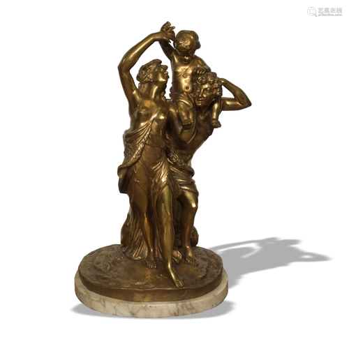 After Claude Michel Clodion, 'Bacchanal' Bronze