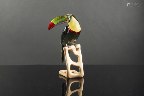 Swarovski, Boxed Crystal Toucan, Black Diamond Ed.