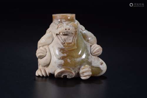 a chinese old collection gao gu jade incense holder