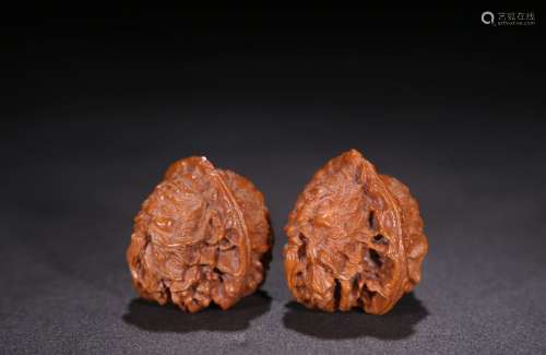 a chinese old collection walnut ornament