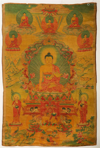 CHINESE THANGKA EMBROIDERED