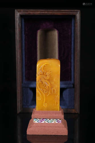 Chinese Qing Dynasty Old Collection Seal Of Shoushan Tianhuang