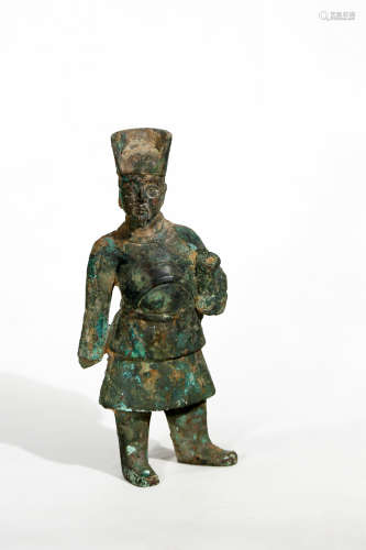 Chinese Rare Early Period Bronze Statue