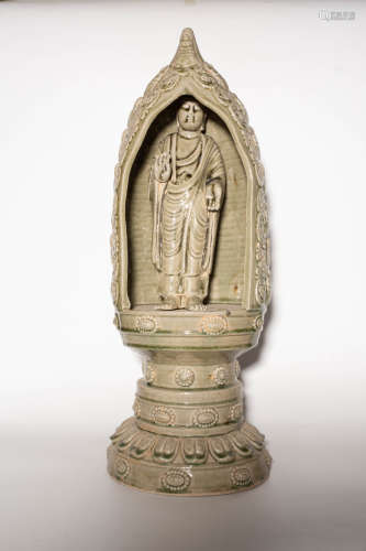 Chinese Celadon Buddha Statue