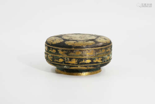 Chinese Rare Silver Gold Gilded Rouge Box