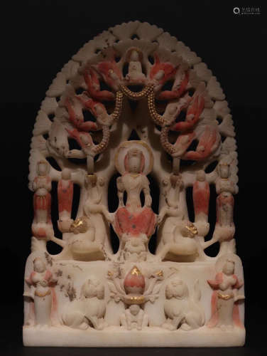 Chinese Northern Qi Dynasty Carving Statue