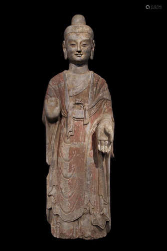 Chinese Northern Wei Dynasty Qizhou Buddha Statue