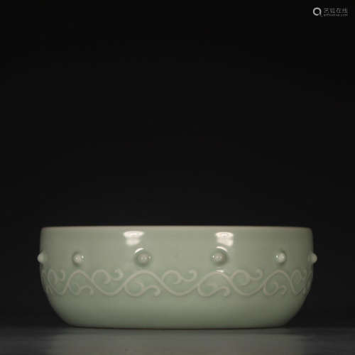 Chinese Qing Dynasty Qianlong Period Glazed Carving Porcelain Washer