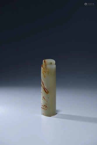 A CHINESE WHITE JADE TUBE