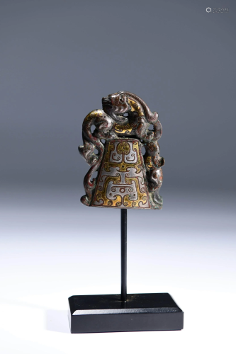 A CHINESE COPPER SWORD POMMEL