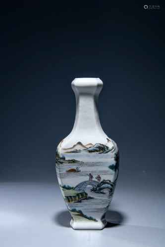 A CHINESE MULTI COLORED PORCELAIN HEXA…