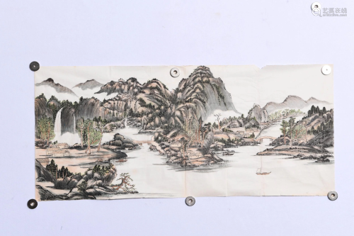 A CHINESE LANDSCAPE PAINTING, TIAN …