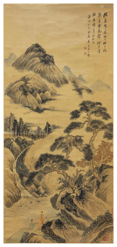 A CHINESE LANDSCAPE PAINTING, WU …