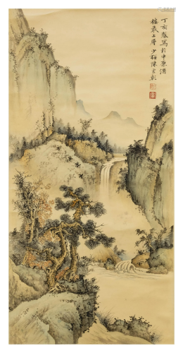 A CHINESE LANDSCAPE PAINTING, CHE…