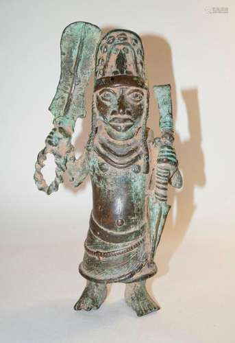 Afrika Große Benin Figur, KopieSchwere Bronzefigur…